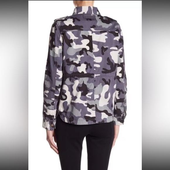 ROMEO + JULIET COUTURE Army Camo Jacket Grey Black Size Medium M - Picture 3 of 9